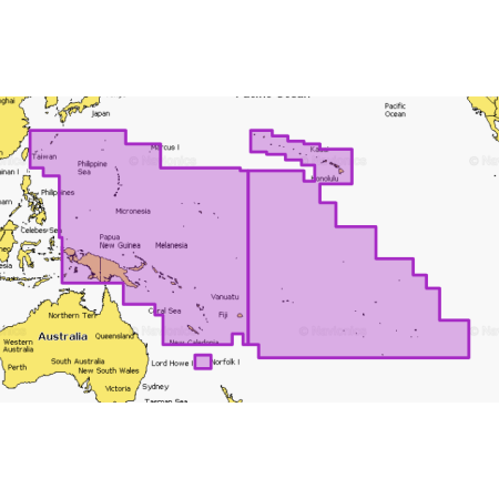 Carte Navionics+ Îles du Pacifique