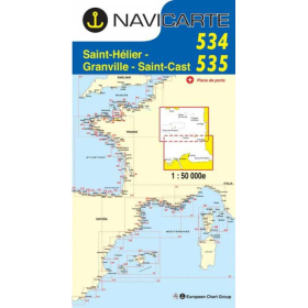 Mapa de navegação Navicarte 534/535 Chausey, Granville, St Cast