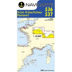 Carte de navigation Navicarte 536/537 St Cast, St Quay, Ploumanac'h