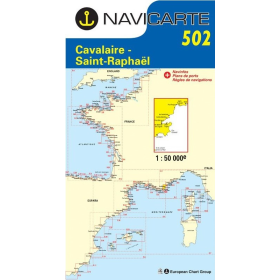 Carte de navigation Navicarte 502 Cavalaire, Saint Raphaël