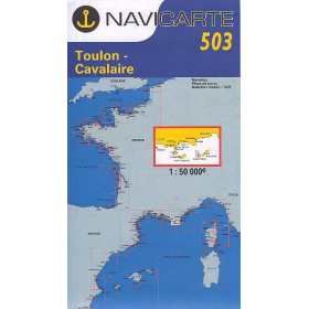 Carte de navigation Navicarte 503 Toulon, Cavalaire, Iles d'Hyères