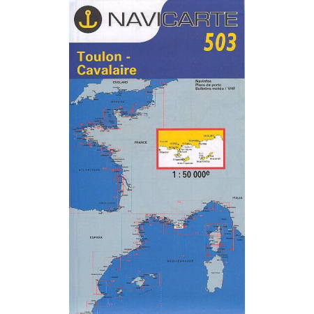 Navigation map Navicarte 503 Toulon, Cavalaire, Hyères Islands