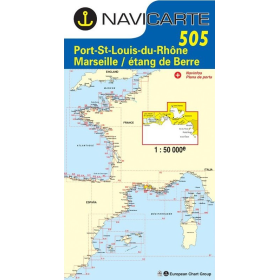 Mapa de navegación Navicarte 505 Port Saint Louis, Marsella, Etang de Berre