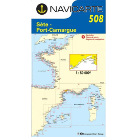 Mapa de navegação Navicarte 508 Sète, Port Camargue