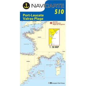 Mapa de navegação Navicarte 510 Port Leucate, Valras, Gruissan