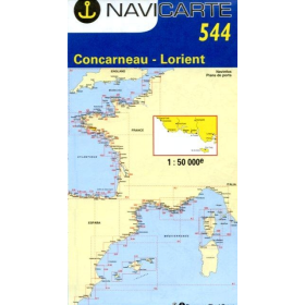 Mapa de navegação Navicarte 544 Concarneau, Lorient, Ile de Groix