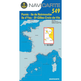 Mapa de navegación Navicarte 549 Pornic, St Gilles Croix de Vie, Noirmoutier