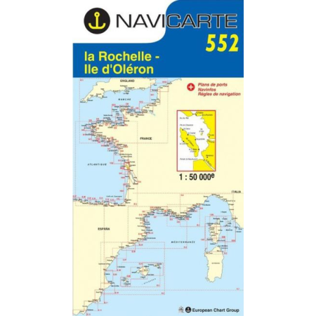 Mapa de navegação Navicarte 552 La Rochelle, Ile d'Oléron