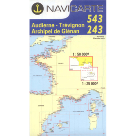 Navigatiekaart Navicarte 543 - 243 Audierne, Concarneau, Les Glénan