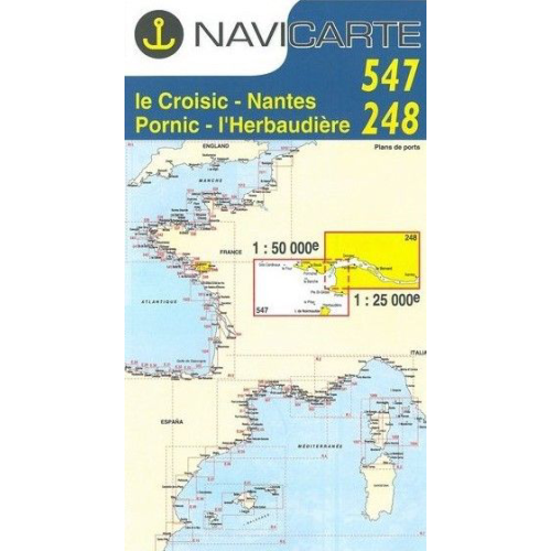 Mapa de navegação Navicarte 547 - 248 Le Croisic, Nantes, Pornic