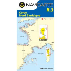 Mapa de navegación Navicarte R3 Córcega, Norte de Cerdeña