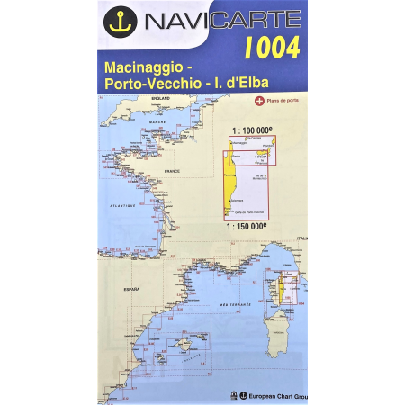 Navigation map Navicarte 1004 East Corsica, Elba Island