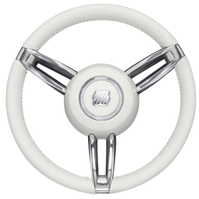 Ultraflex Boccanegra steering wheel 350 mm white leather