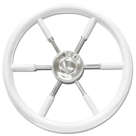 Savoretti Armando T9 steering wheel covered in white Ø 350mm