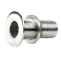 VETUS Flush polished stainless steel thru-hull threaded 10mm fluted 15mm