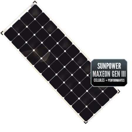 Panel Solar Rígido Seatronic SUNPOWER 165 W células