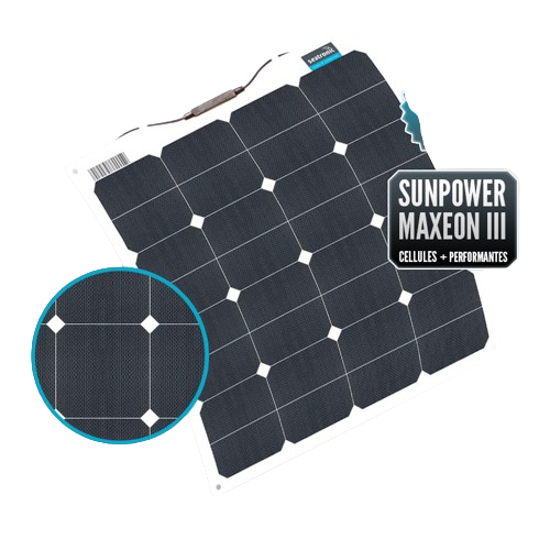 Painel solar flexível Seatronic SUNPOWER 60W ETFE