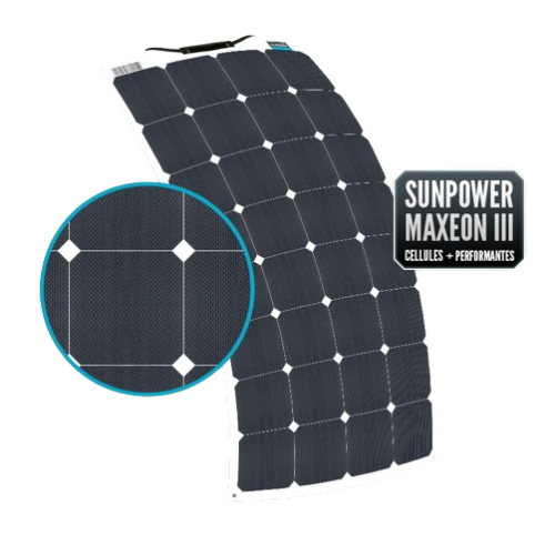 Painel solar flexível Seatronic SUNPOWER 120W ETFE