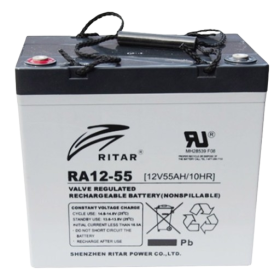 Batteria AGM DC12-55 - 12 V 55 A - terminazione F11(M6).