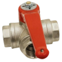 3-way brass ball valve in female T PN40 1/4''