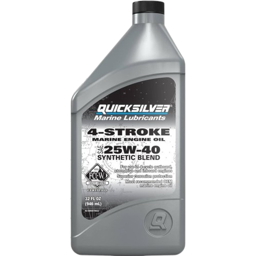 Aceite para motores marinos Quicksilver semisintético de 4 tiempos FCW 25W40 1L