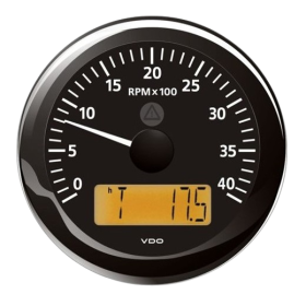 Veratron ViewLine Tachometer 4000 RPM 85mm Black