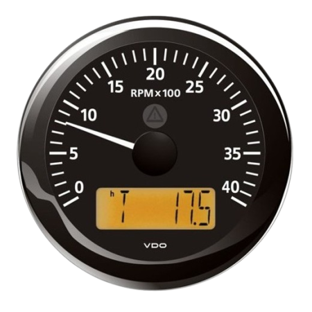 Veratron ViewLine Tachometer 4000 RPM 85mm Black