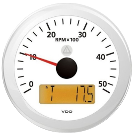 Veratron ViewLine Tachometer 5000 RPM 85mm White