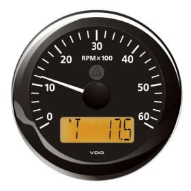 Veratron ViewLine Tachometer 6000 RPM 85mm Black