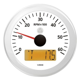 Veratron ViewLine Tachometer 6000 RPM 85mm White