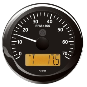 Veratron ViewLine Tachometer 7000 RPM 85mm Black