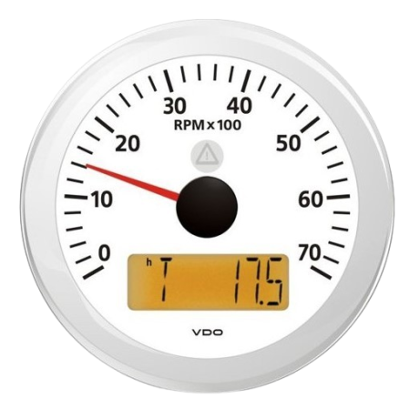 Veratron ViewLine Tachometer 7000 RPM 85mm White