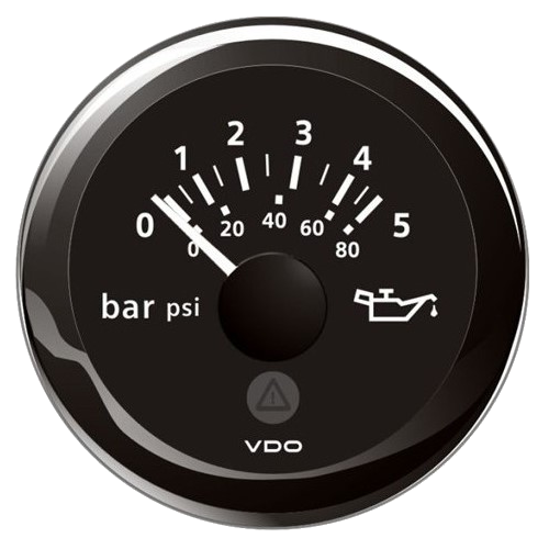 Veratron ViewLine Motoroliedrukmeter 5 bar Zwart