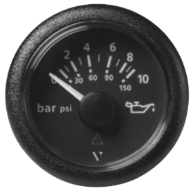 Veratron ViewLine Engine Oil Pressure Gauge 10 bar Black