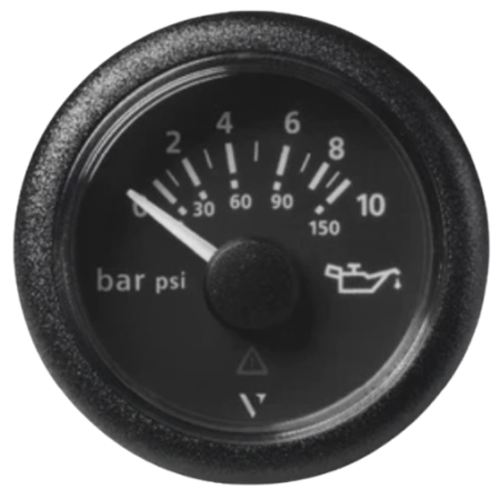 Veratron ViewLine Engine Oil Pressure Gauge 10 bar Black