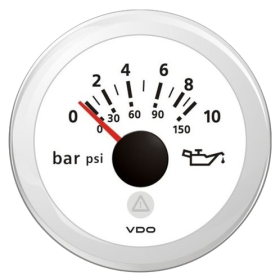 Veratron Manomètre pression d'huile moteur ViewLine 10 bar blanc