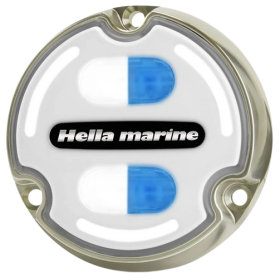 Hella Marine Apelo A2 Unterwasserscheinwerfer weiß/blau Gehäuse aus Bronze