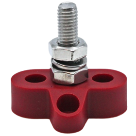 Seatronic Single red insulated plot with M8 stainless steel screw