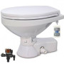 Jabsco Quiet Flush regulier 12V elektrisch toilet + magneetventiel + soft Close