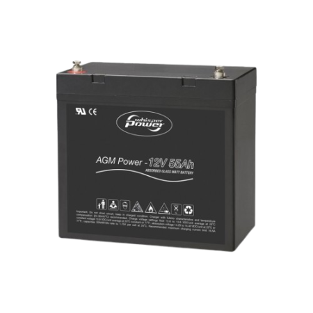 WhisperPower 12V 55Ah AGM Battery