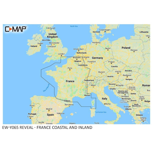 C-MAP Reveal Chart - Coastal and Inland France