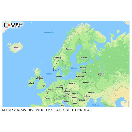 C-MAP Descubra o mapa - Fiskebaeckskil - Lyngdal