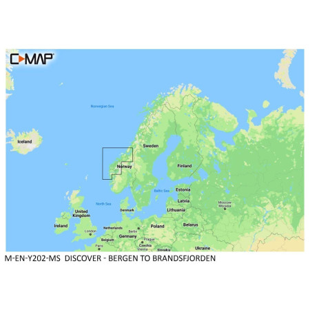 C-MAP Discover Chart - Bergen para Brandsfjorden