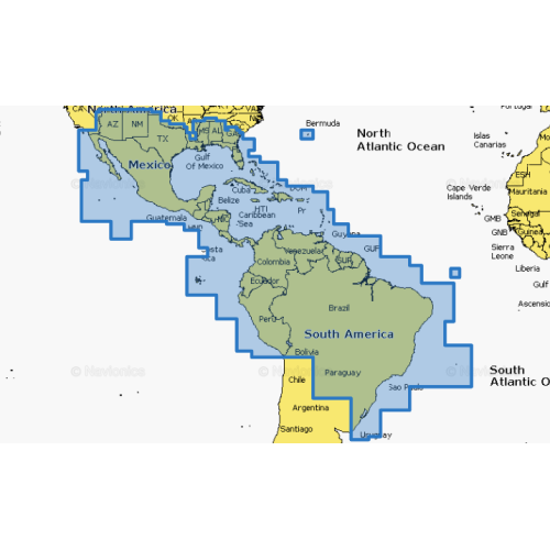 Navionics Platinum+ Card Mexico, Caribbean to Brazil