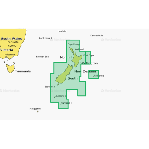 Karta över Navionics Platinum+ Nya Zeeland