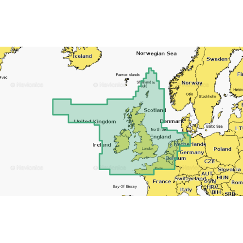 Carte Navionics Platinium+ Royaume-Uni, Irlande et Hollande