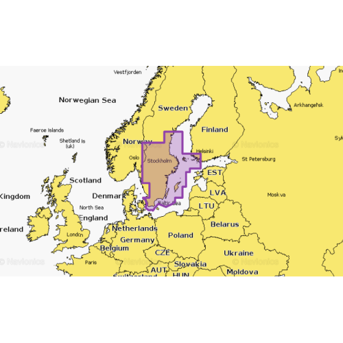 Carte Navionics Platinium+ Suède, Sud-Est