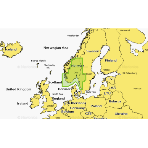 Carte Navionics Platinium+ Oslo, Skagerrak & Haugesund