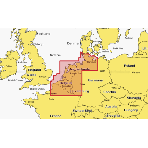 Navionics Platinium+ Benelux & Duitsland, West-kaart