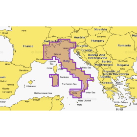 Karta över Navionics Platinium+ Italien, sjöar och floder